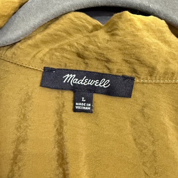 Madewell Mustard Button-Up Women's Blouse - Picture 3 of 6
